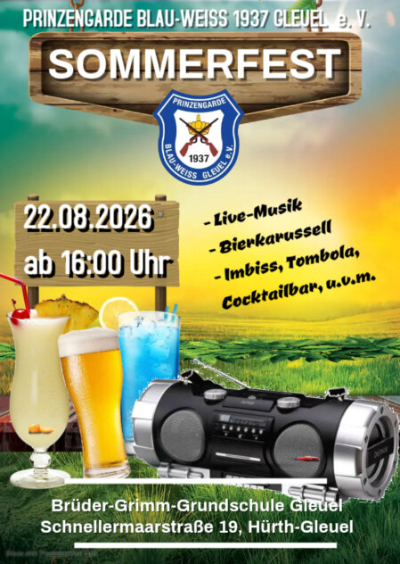 Sommerfest der Prinzengarde Gleuel 2025